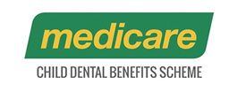 Medicare - Child Dental Benefits Scheme - logo on white background