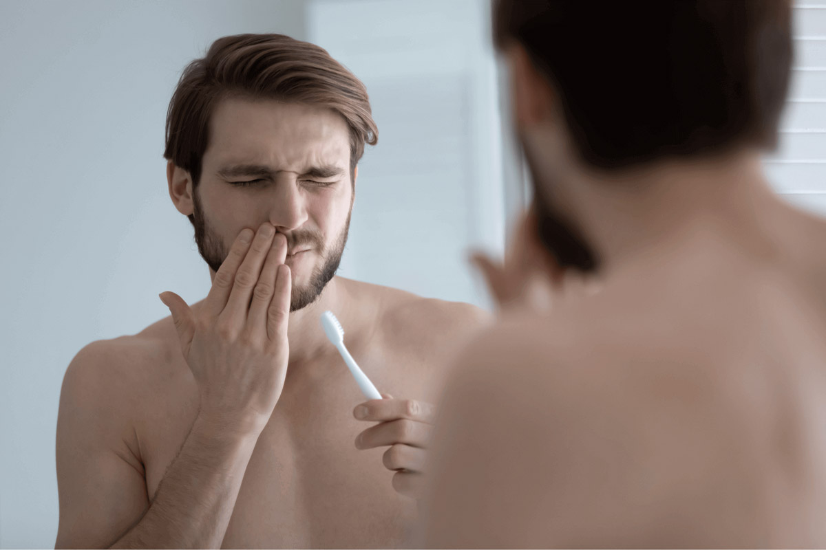 Bleeding gums while brushing at a family dental clinic at Frenchs Forest