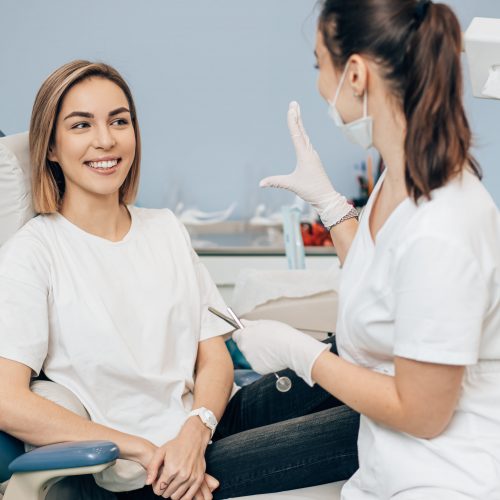 Young Beautiful Woman Came for a Teeth Examination in Frenchs Forest