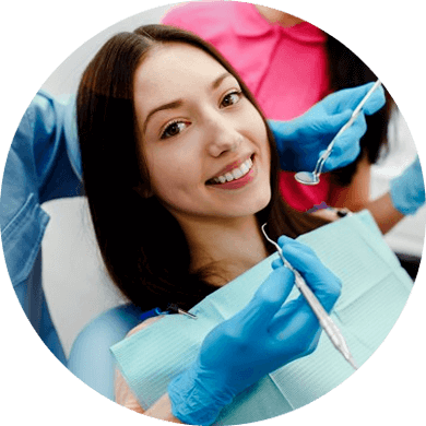 Young lady undergoing General Dentistry at dental clinic
